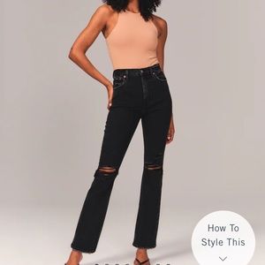Abercrombie Ankle Straight Ultra High Rise Jeans